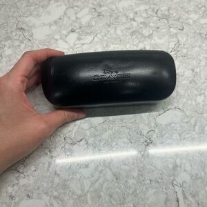 Coach Black Embossed Leather Eyewear Case